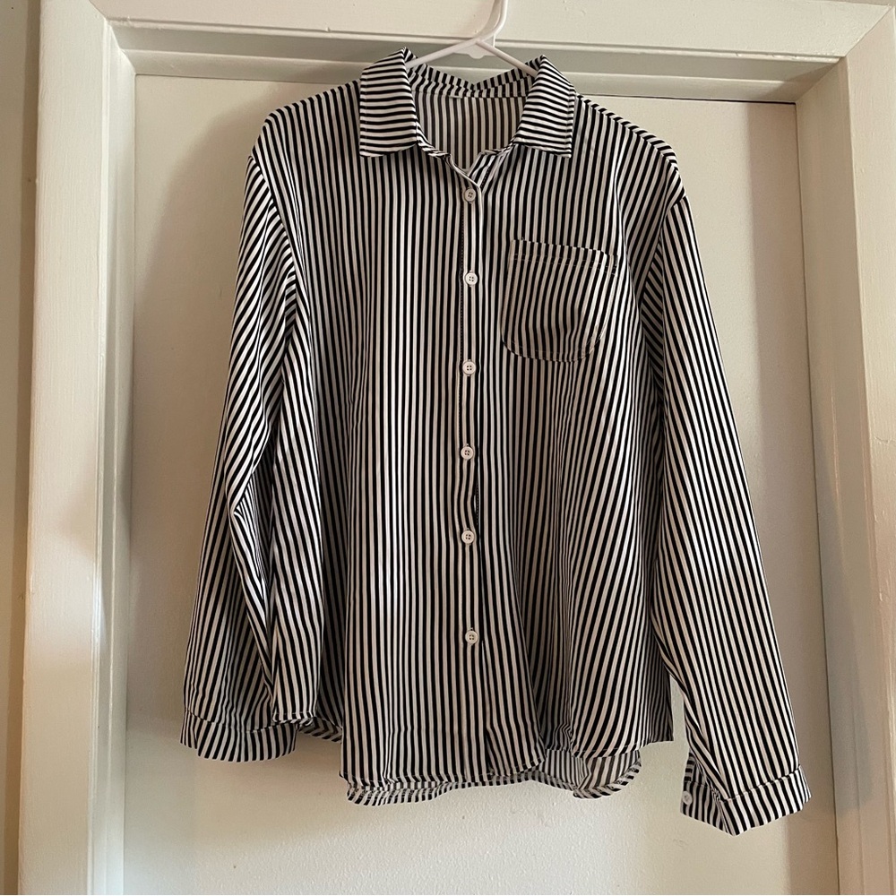 Black and White Striped Women’s blouse